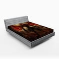 thumbnail image 1 of Ambesonne Fantasy Fitted Sheet, Devil Wings Themed Design, Full Size, Red Grey, 1 of 2