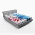 thumbnail image 1 of Ambesonne Fantasy Fitted Sheet, Fashion Lady with Hat, Queen Size, Pink and Blue, 1 of 2
