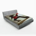 thumbnail image 1 of Ambesonne Fantasy Fitted Sheet, Hipster Rocker Guitar, Queen Size, Red Grey, 1 of 2