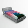 thumbnail image 1 of Ambesonne Fantasy Fitted Sheet, Medieval Castle Stars, Twin Size, Blue Dark Coral, 1 of 2