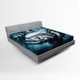 thumbnail image 1 of Ambesonne Fantasy Fitted Sheet, Night Big Mystic Tree, Full Size, Teal White, 1 of 2