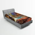 thumbnail image 1 of Ambesonne Fantasy Fitted Sheet, Painting Nature Pond, Twin XL Size, Multicolor, 1 of 3
