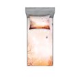 thumbnail image 1 of Ambesonne Fantasy Fitted Sheet & Pillow Sham Set, Butterflies Trees Sky, Twinxl, Pale Pink Orange, 1 of 2