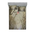 thumbnail image 1 of Ambesonne Fantasy Fitted Sheet & Pillow Sham Set, Tree Branch in Forest, Full, Brown, 1 of 2