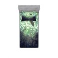 thumbnail image 1 of Ambesonne Fantasy Fitted Sheet & Pillow Sham Set, Underwater World Art, Twin, Green, 1 of 3