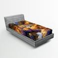 thumbnail image 1 of Ambesonne Fantasy Fitted Sheet, Spring Environment, Twin Size, Tan Orange, 1 of 2