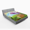 thumbnail image 1 of Ambesonne Fantasy Fitted Sheet, Woods Grass Cartoon Art, Full Size, Multicolor, 1 of 3