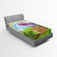thumbnail image 1 of Ambesonne Fantasy Fitted Sheet, Woods Grass Cartoon Art, Twin XL Size, Multicolor, 1 of 3