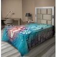 thumbnail image 1 of Ambesonne Fantasy Flat Sheet, Butterfly Winged, TwinXL Size, Blue Purple, 1 of 1