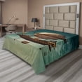 thumbnail image 1 of Ambesonne Fantasy Flat Sheet, Surreal Space Scenery, Full Size, Teal and Brown, 1 of 1