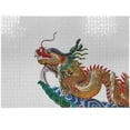 thumbnail image 1 of Ambesonne Fantasy Jigsaw Puzzle Durable Cardboard, Chinese Dragon Plain Back, 1000 pcs, Raspberry and Pale Caramel, 1 of 1