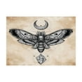 thumbnail image 1 of Ambesonne Fantasy Jigsaw Puzzle, Hawk Moth Skull Magic, Heirloom-Quality Fun Activity for Family Durable Cardboard, 1000 pcs, White Black and Cream, 1 of 2