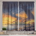 thumbnail image 1 of Ambesonne Fantasy Kitchen Curtains, Big Tree Huge Roots Art, 55"x39", Orange Blue, 1 of 3