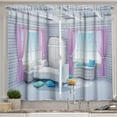 thumbnail image 1 of Ambesonne Fantasy Kitchen Curtains, Dreamy Wooden Bedroom, 55"x45", Lilac Purplegrey, 1 of 3