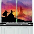 thumbnail image 1 of Ambesonne Fantasy Kitchen Curtains, Prince Cartoon Castle, 55"x39", Multicolor, 1 of 2