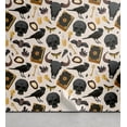 thumbnail image 1 of Ambesonne Fantasy Peel & Stick Wallpaper for Home, Witchy Skull Raven Artwork, 13"x100", Earth Yellow Dark Grey, 1 of 5