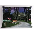 thumbnail image 1 of Ambesonne Fantasy Pillow Sham, Enchanted Forest Castle, 36" X 20", Multicolor, 1 of 2