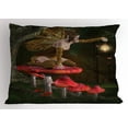 thumbnail image 1 of Ambesonne Fantasy Pillow Sham, Mythical Mushroom, 26" X 20", Multicolor, 1 of 2
