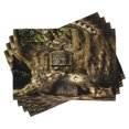 thumbnail image 1 of Ambesonne Fantasy Place Mats Set of 4, House Tree, Standard Size, Umber Brown, 1 of 6