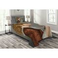 thumbnail image 1 of Ambesonne Fantasy Quilted Bedspread Set 2 Pcs, Cartoon Kissing Frog, Twin Size, Multicolor, 1 of 5