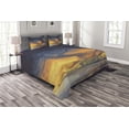 thumbnail image 1 of Ambesonne Fantasy Quilted Bedspread Set 3 Pcs, Big Tree Huge Roots Art, King Size, Orange Blue, 1 of 3