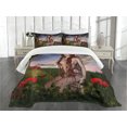 thumbnail image 1 of Ambesonne Fantasy Quilted Bedspread Set 3 Pcs, Butterfly Catcher, Queen Size, Multicolor, 1 of 5