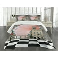 thumbnail image 1 of Ambesonne Fantasy Quilted Bedspread Set 3 Pcs, Medieval Castle Balcony, King Size, Multicolor, 1 of 5
