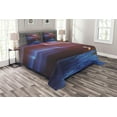 thumbnail image 1 of Ambesonne Fantasy Quilted Bedspread Set 3 Pcs, Psychedelic Sky Star, King Size, Blue Purple, 1 of 3