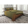 thumbnail image 1 of Ambesonne Fantasy Quilted Bedspread Set 3 Pcs, Tree on Cliff Precipice, Queen Size, Sand Brown Cinnamon, 1 of 3