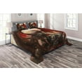 thumbnail image 1 of Ambesonne Fantasy Quilted Coverlet 3 Pcs, Dragon Mountain Myth, King Size, Multicolor, 1 of 2