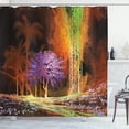 thumbnail image 1 of Ambesonne Fantasy Shower Curtain, Digital Tropic Exotic, 69"Wx84"L, Multicolor, 1 of 5