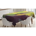 thumbnail image 1 of Ambesonne Fantasy Tablecloth Rectangular Table Cover, House in Magic Warm Toned, 60"x90", Yellow Green, 1 of 4