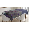 thumbnail image 1 of Ambesonne Fantasy Tablecloth Rectangular Table Cover, Red Riding Hood and Wolf, 60"x90", Violet and Taupe, 1 of 4