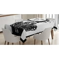 thumbnail image 1 of Ambesonne Fantasy Tablecloth Rectangular Table Cover, Wizard with Magic Book, 60"x90", White Black, 1 of 4