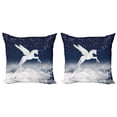 thumbnail image 1 of Ambesonne Fantasy Throw Pillow Cover 2 Pack, Unicorn Animal, 16", White Blue, 1 of 7