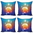 thumbnail image 1 of Ambesonne Fantasy Throw Pillow Cover 4 Pack, Abstract Binary Digit, 18", Multicolor, 1 of 7