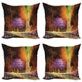 thumbnail image 1 of Ambesonne Fantasy Throw Pillow Cover 4 Pack, Digital Tropic Exotic, 20", Multicolor, 1 of 6