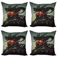 thumbnail image 1 of Ambesonne Fantasy Throw Pillow Cover 4 Pack, Romotic Demon Computer, 20", Black Red, 1 of 5