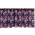 thumbnail image 1 of Ambesonne Fantasy Valance Pack of 2, Cartoon Style Dragons Art, 42"X18", Dark Purple and Pale Ruby, 1 of 3