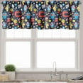 thumbnail image 1 of Ambesonne Fantasy Valance Pack of 2, Funny Cartoon Monsters, 54"X12", Multicolor, 1 of 5