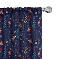 thumbnail image 1 of Ambesonne Fantasy Vibes Curtains, Dreamy Xmas Gnomes, Pair of 28"x95", Dark Indigo Multicolor, 1 of 4