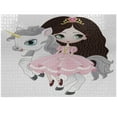 Ambesonne Fantasy World Jigsaw Puzzle Durable Cardboard, Girl on Pony