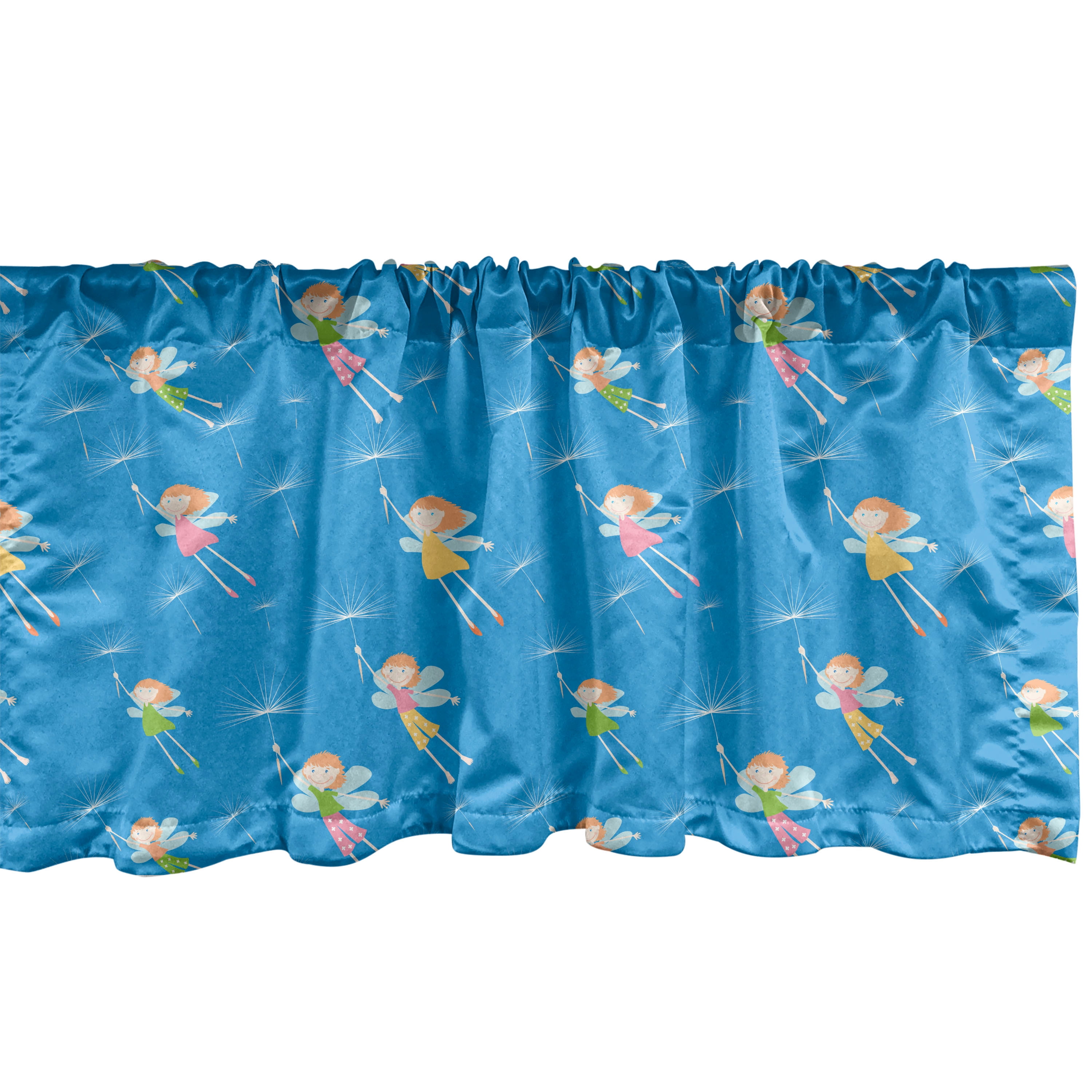 Ambesonne Fantasy World Window Valance, Pattern of the Flying Elves ...