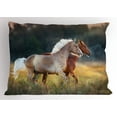 thumbnail image 1 of Ambesonne Farm Animal Pillow Sham, Horses Run, 36" X 20", Multicolor, 1 of 2