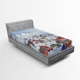 thumbnail image 1 of Ambesonne Farm House Fitted Sheet, Frozen Winter Design, Twin Size, Multicolor, 1 of 3