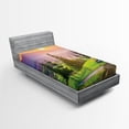 thumbnail image 1 of Ambesonne Farm House Fitted Sheet, Golf Spring Sunset, Twin XL Size, Multicolor, 1 of 3