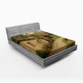 thumbnail image 1 of Ambesonne Farm House Fitted Sheet, Retro England Brick, Queen Size, Grey Green, 1 of 2