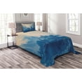 thumbnail image 1 of Ambesonne Farm House Quilted Bedspread Set 2 Pcs, Chinese Night, Twin Size, Blue, 1 of 4