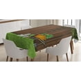 thumbnail image 1 of Ambesonne Farm House Tablecloth Rectangular Table Cover, Gardening Materials, 52"x70", Green Brown, 1 of 4