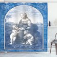 thumbnail image 1 of Ambesonne Farm Shower Curtain, Medieval Antique Frame, 69"Wx75"L, Blue Grey, 1 of 3